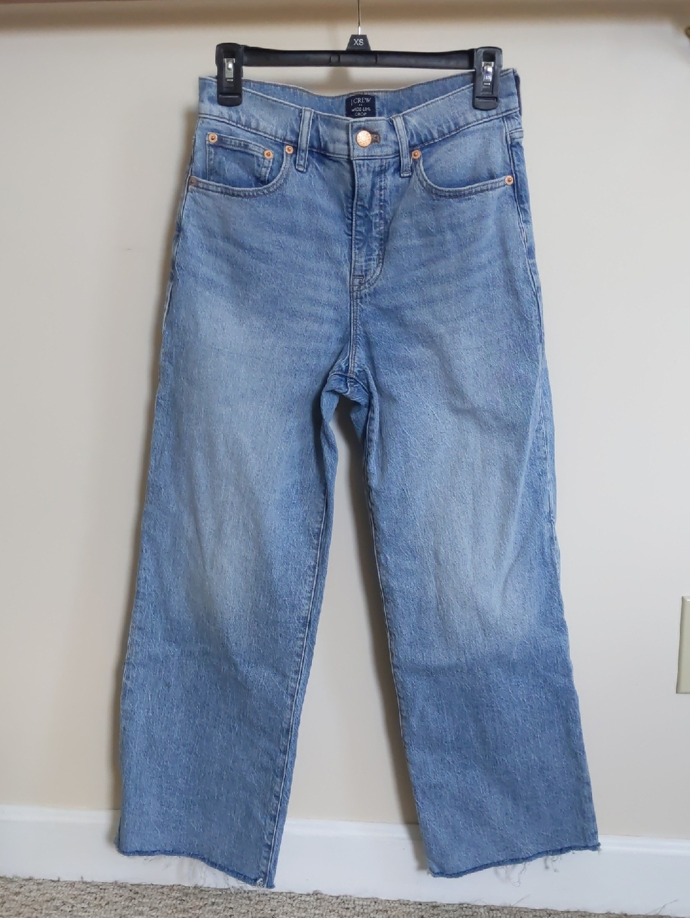 J. Crew Factory Light Blue Cropped Straight Jeans